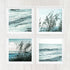 Set of 4 5x5 Teal Beach & Sea Oats Prints